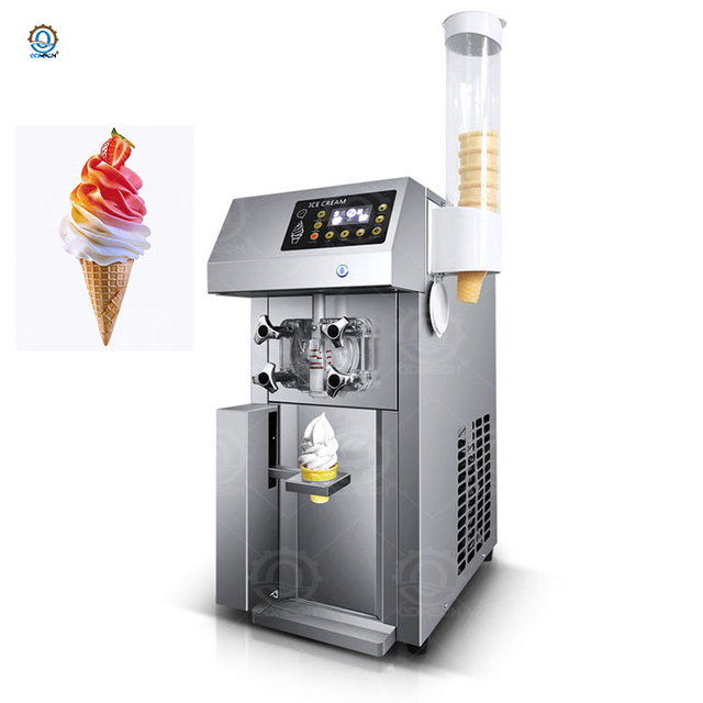 Sorveteira macia profissional autom&aacute;tica de cabe&ccedil;a &uacute;nica