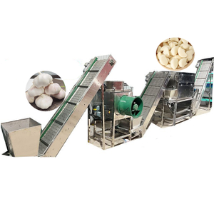 Linha de produ&ccedil;&atilde;o autom&aacute;tica de descascamento de alho de n&iacute;vel comercial com economia de energia para plantas de processamento de alho