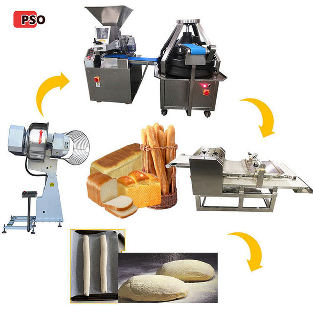 Linha de produ&ccedil;&atilde;o de torradas de baguete