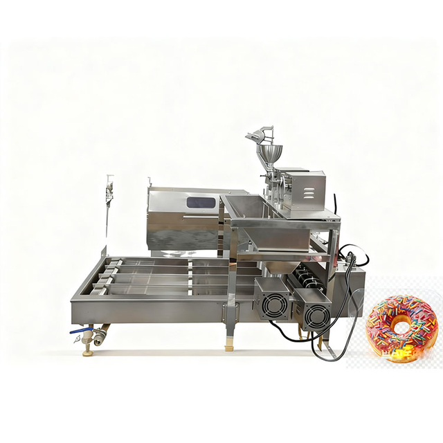 AM QDMECH เครื่องทอดโดนัทไฟฟ้าอัตโนมัติเชิงพาณิชย์สี่แถว