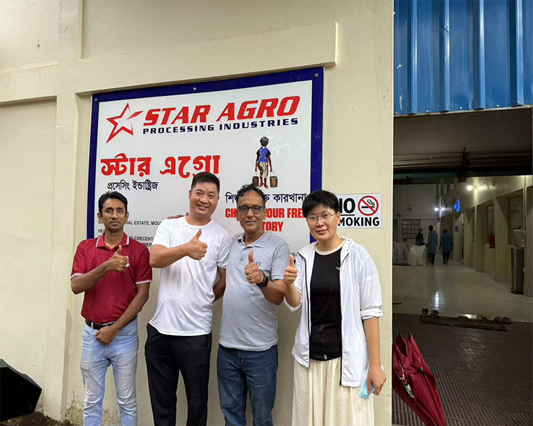 La l&iacute;nea de producci&oacute;n de procesamiento de ajo de nuestra empresa se ha establecido con &eacute;xito en Bangladesh.